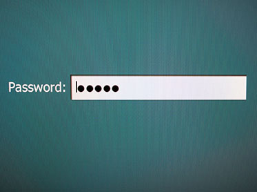 Password entry on a computer screen
