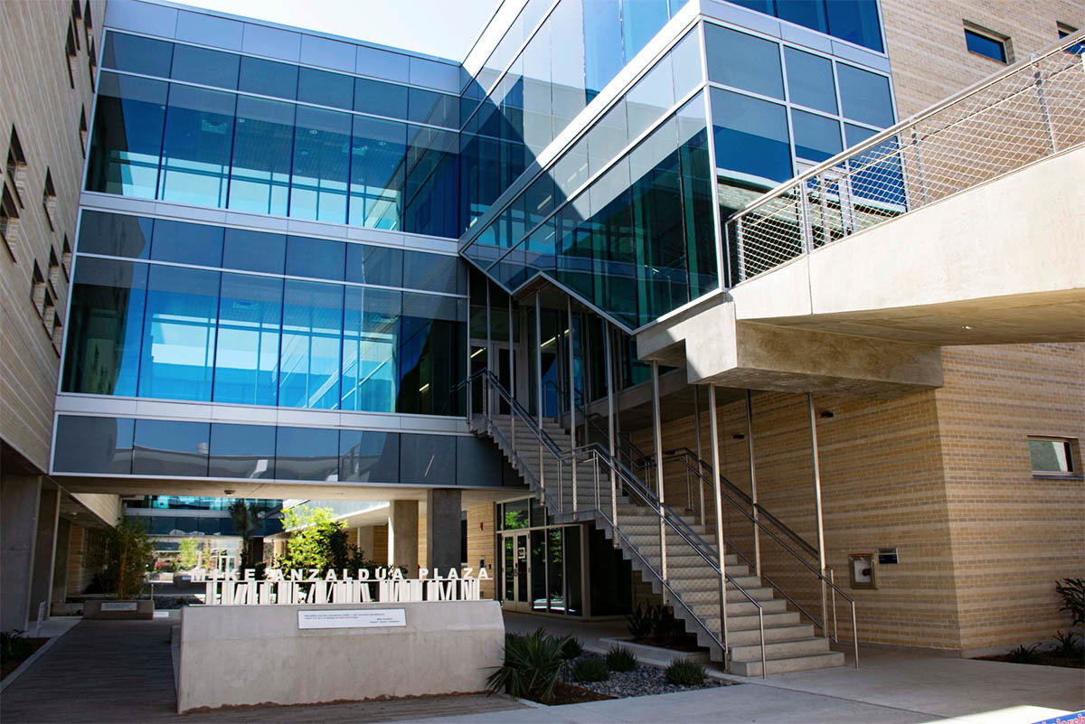 Entrance to Anzaldua Plaza