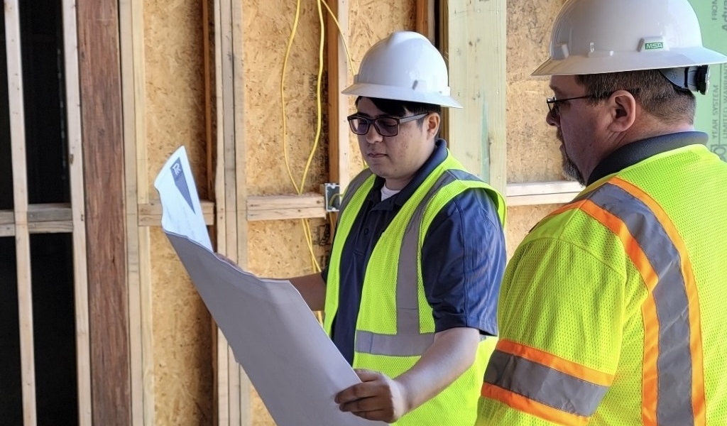 Workers at a construction site