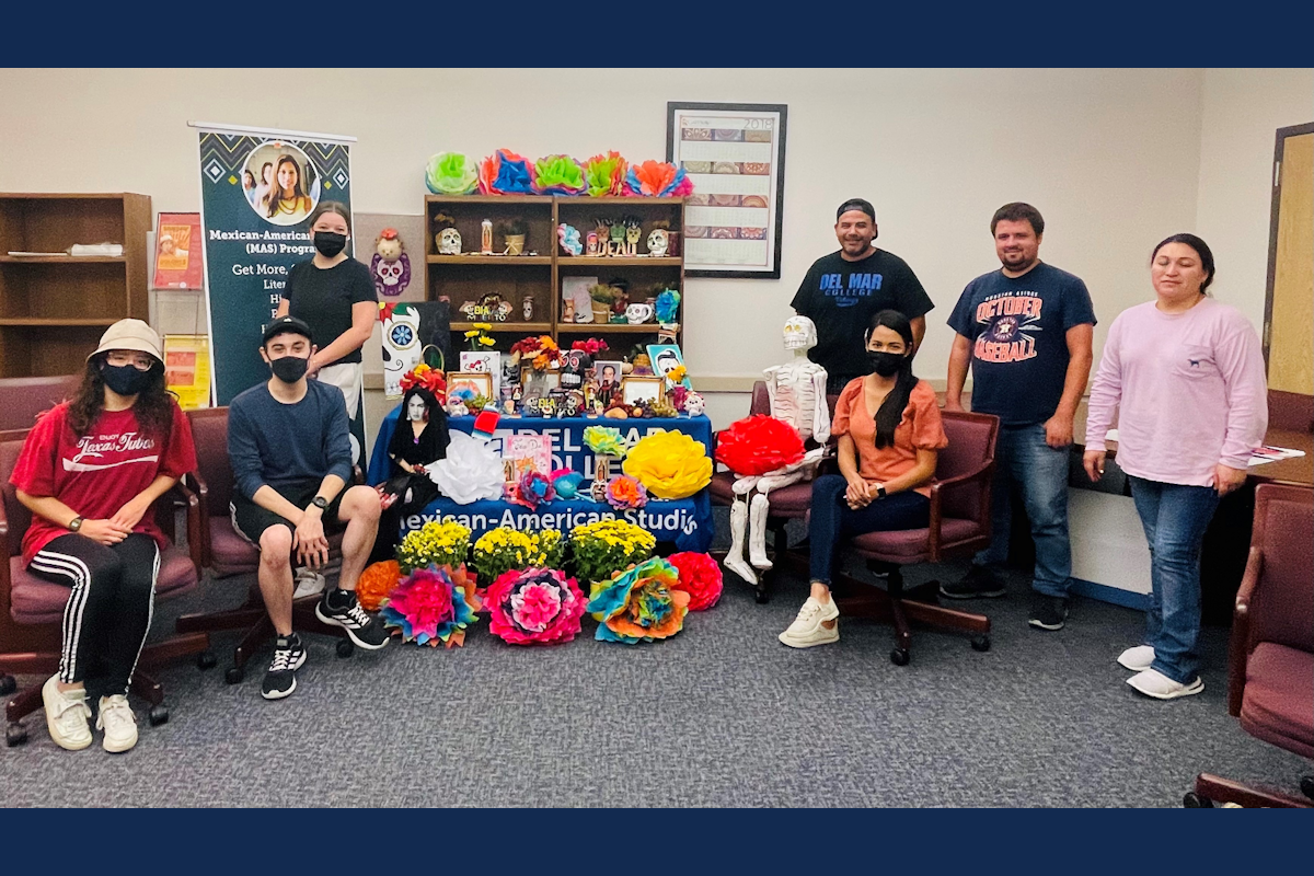 Students celebrating Dia de los Muertos in the Center for Mexican American Studies