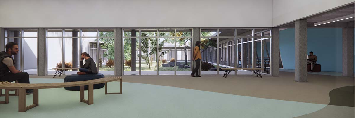 Rendering of the Fine Arts Music Building interior